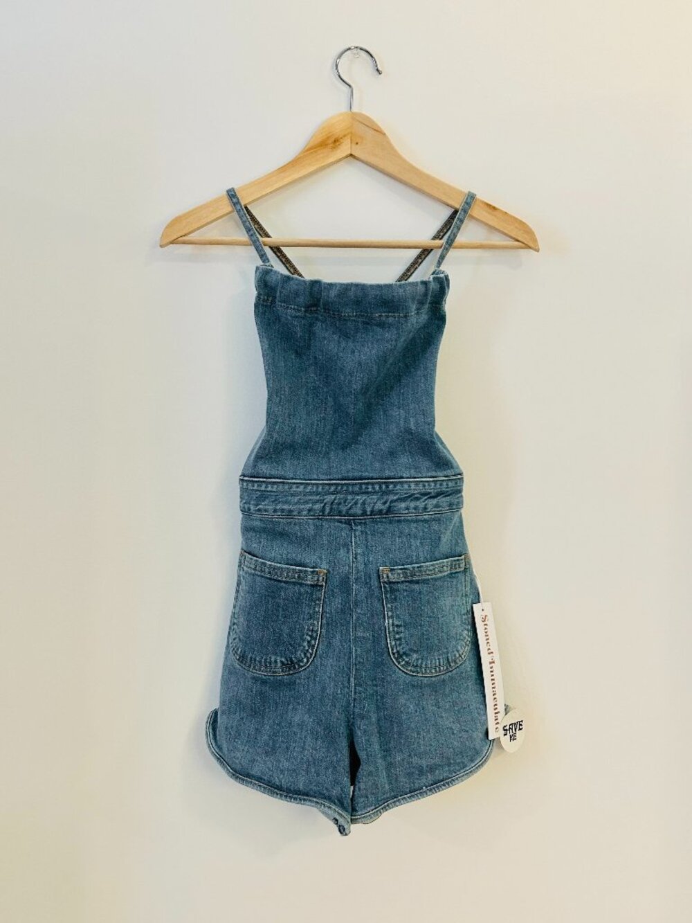 NWT Stoned Immaculate Genie Denim Romper, Size XS